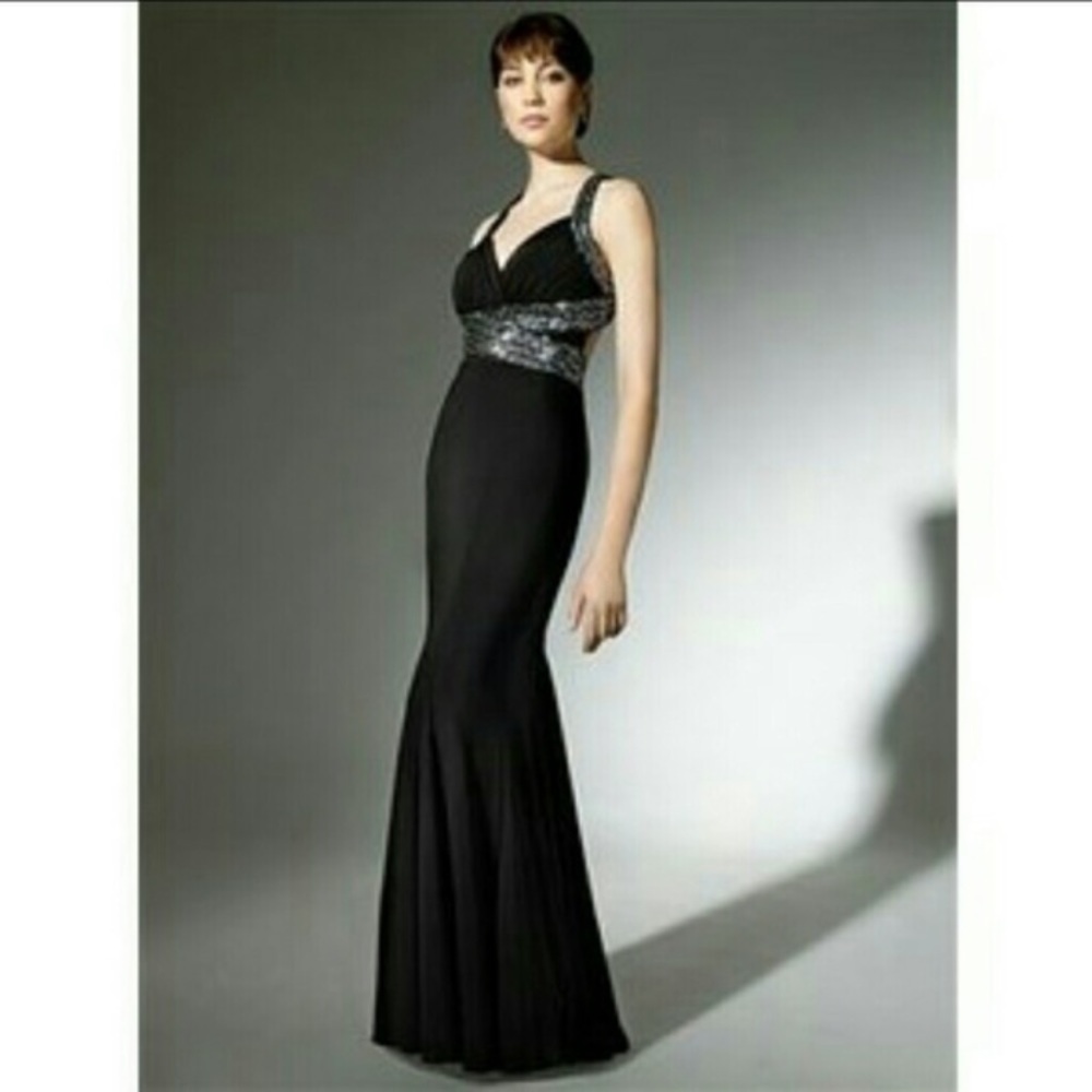 “NIKI LIVAS” Beaded Sequin Gown